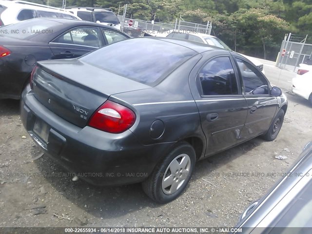 1B3ES26C13D184294 - 2003 DODGE NEON SE GRAY photo 4