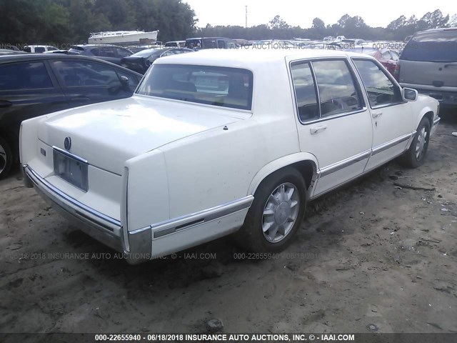 1G6CT53B2N4256805 - 1992 CADILLAC DEVILLE TOURING WHITE photo 4