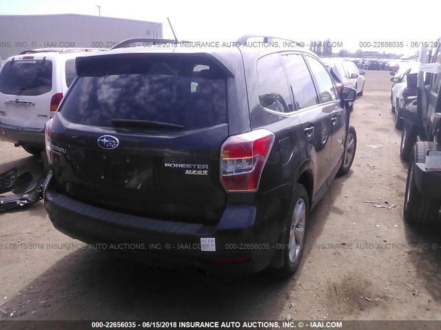 JF2SJAHC6EH439854 - 2014 SUBARU FORESTER 2.5I LIMITED GRAY photo 4