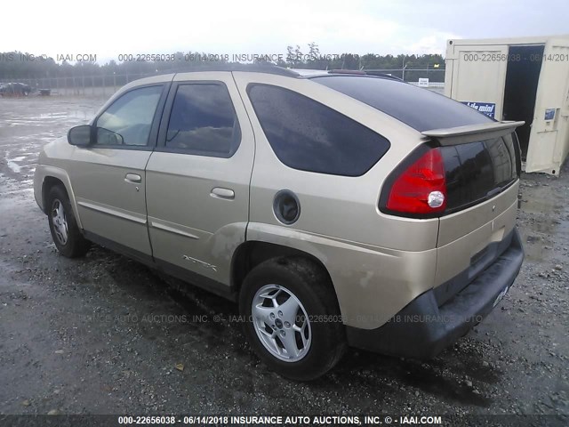 3G7DA03E65S536911 - 2005 PONTIAC AZTEK TAN photo 3