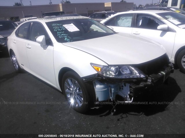 JTHBW1GG5E2070524 - 2014 LEXUS ES 300H WHITE photo 1