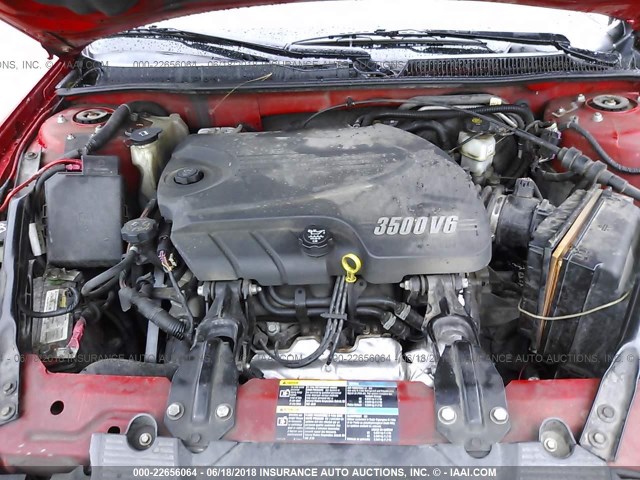 2G1WJ15K969302868 - 2006 CHEVROLET MONTE CARLO LS RED photo 10