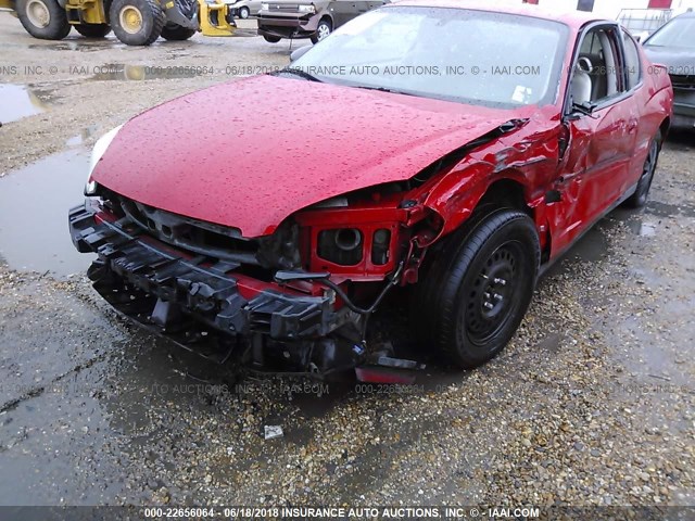 2G1WJ15K969302868 - 2006 CHEVROLET MONTE CARLO LS RED photo 6