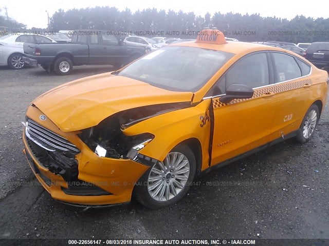 3FA6P0UU2ER381317 - 2014 FORD FUSION S HYBRID ORANGE photo 6