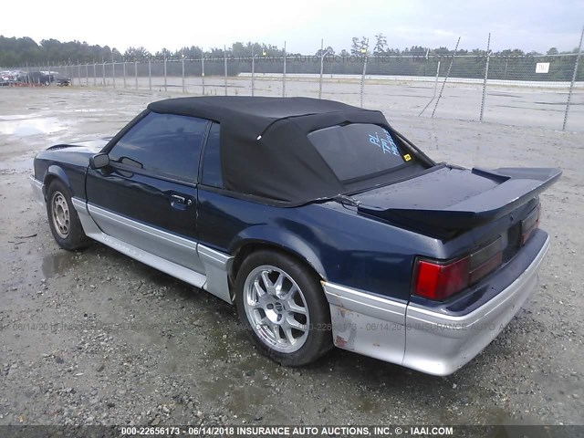 1FABP45E6KF178145 - 1989 FORD MUSTANG GT/COBRA GT BLUE photo 3