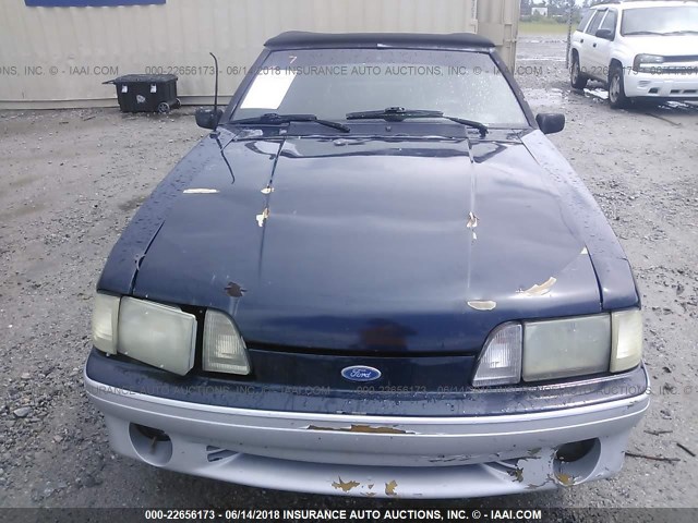 1FABP45E6KF178145 - 1989 FORD MUSTANG GT/COBRA GT BLUE photo 6