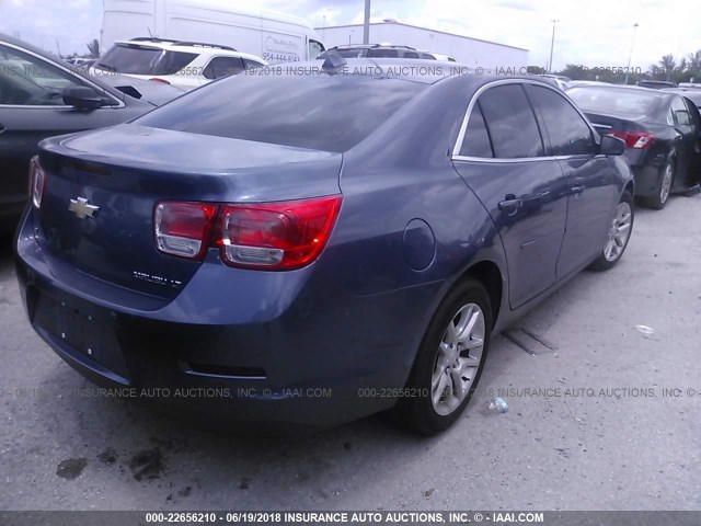 1G11C5SL6EF300882 - 2014 CHEVROLET MALIBU 1LT BLUE photo 4