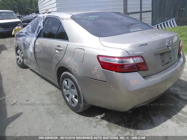 4T1BK46K78U576803 - 2008 TOYOTA CAMRY LE/XLE/SE ოქროსფერი ფოტო 3