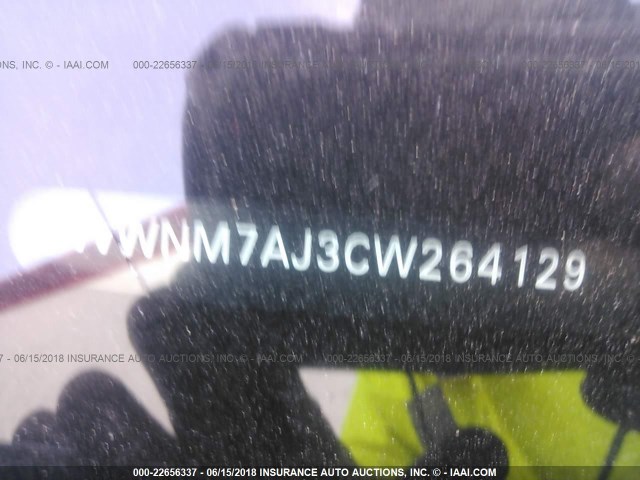 WVWNM7AJ3CW264129 - 2012 VOLKSWAGEN GOLF SILVER photo 9