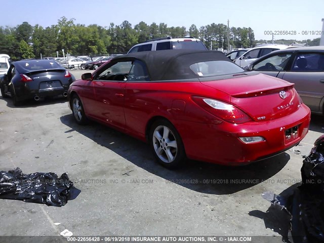 4T1FA38P07U130739 - 2007 TOYOTA CAMRY SOLARA SE/SLE წითელი ფოტო 3