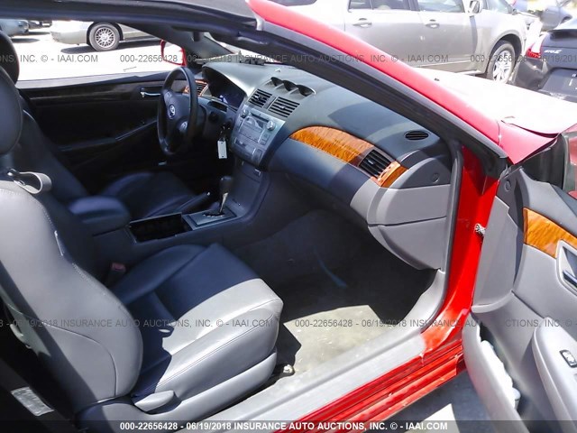 4T1FA38P07U130739 - 2007 TOYOTA CAMRY SOLARA SE/SLE წითელი ფოტო 5