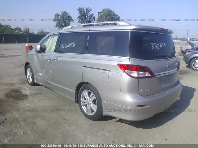 JN8AE2KP3C9036443 - 2012 NISSAN QUEST S/SV/SL/LE TAN photo 3