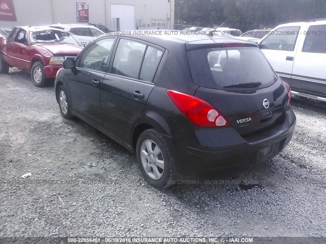 3N1BC13E27L388586 - 2007 NISSAN VERSA S/SL BLACK photo 3