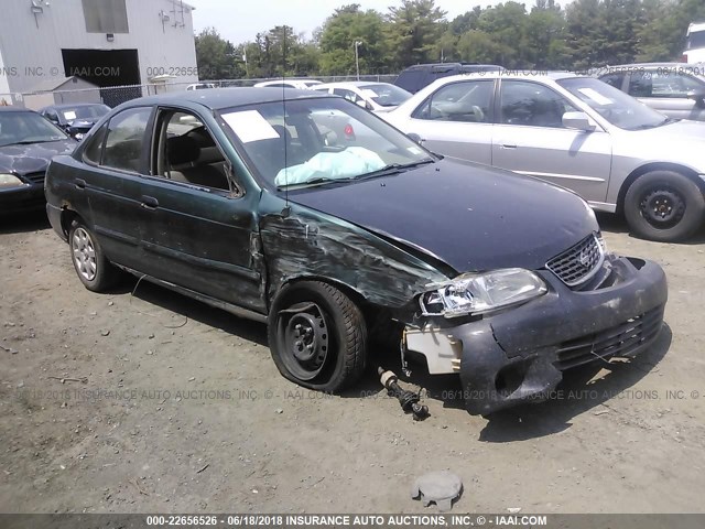 3N1CB51DX1L417011 - 2001 NISSAN SENTRA XE/GXE GREEN photo 1