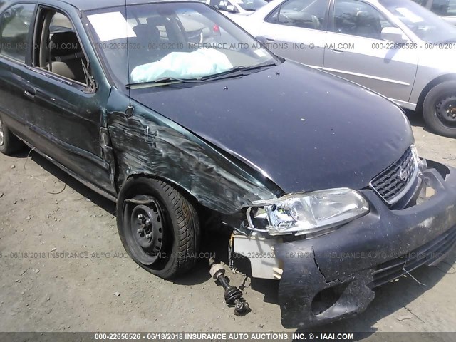 3N1CB51DX1L417011 - 2001 NISSAN SENTRA XE/GXE GREEN photo 6