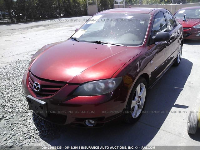 JM1BK324361403378 - 2006 MAZDA 3 S RED photo 2