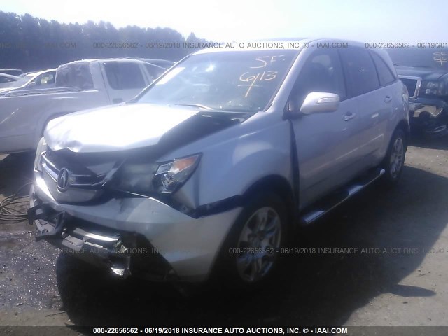 2HNYD28308H526051 - 2008 ACURA MDX TECHNOLOGY SILVER photo 2