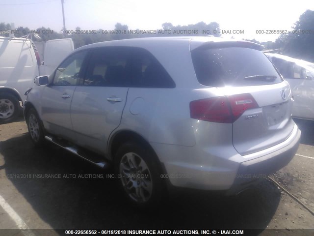 2HNYD28308H526051 - 2008 ACURA MDX TECHNOLOGY SILVER photo 3