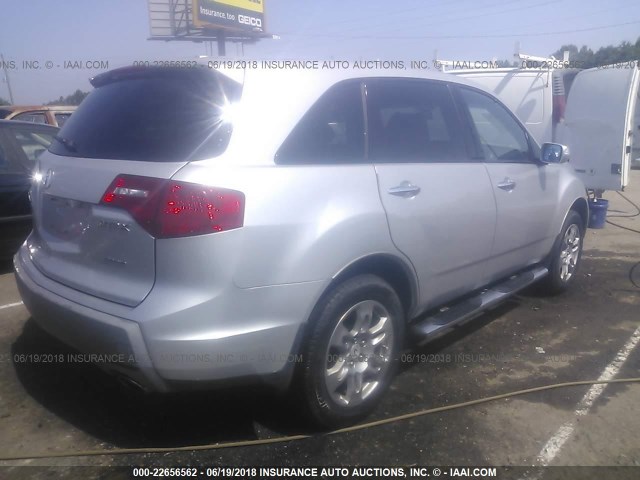 2HNYD28308H526051 - 2008 ACURA MDX TECHNOLOGY SILVER photo 4