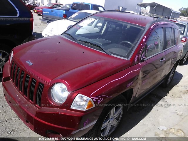 1J8FT47W97D180982 - 2007 JEEP COMPASS RED photo 2