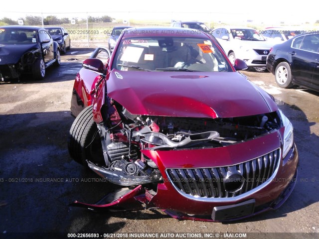 2G4GR5GX8H9101451 - 2017 BUICK REGAL PREMIUM RED photo 6