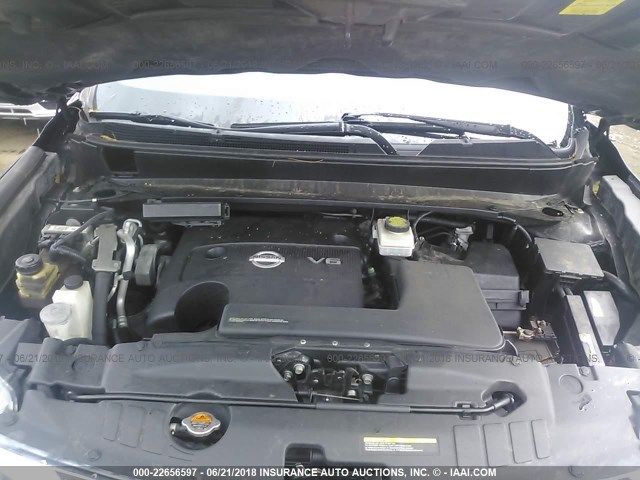 5N1AR2MM9DC611518 - 2013 NISSAN PATHFINDER S/SV/SL/PLATINUM 黑色 照片 10