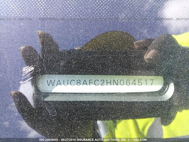WAUC8AFC2HN064517 - 2017 AUDI A6 PREMIUM WHITE photo 9