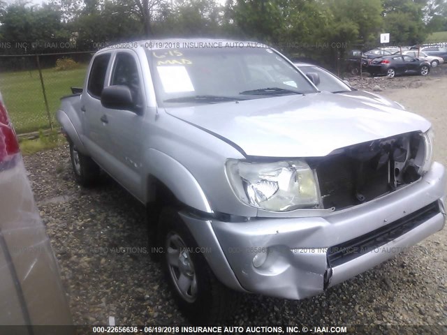 5TEJU62NX8Z523641 - 2008 TOYOTA TACOMA DOUBLE CAB PRERUNNER GRAY photo 1