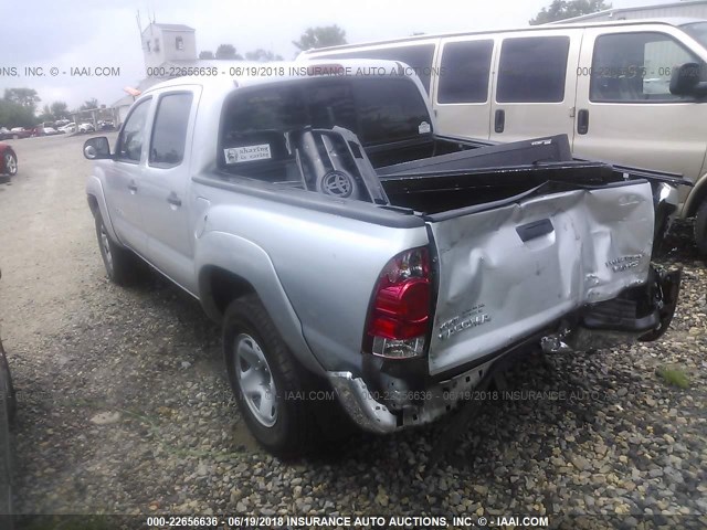 5TEJU62NX8Z523641 - 2008 TOYOTA TACOMA DOUBLE CAB PRERUNNER GRAY photo 3