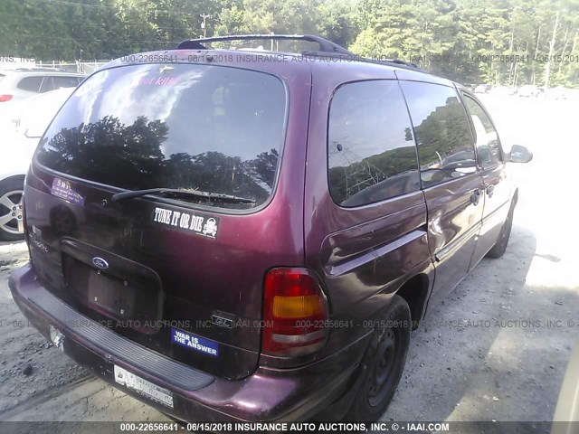 2FMZA5149WBC63710 - 1998 FORD WINDSTAR WAGON MAROON photo 4