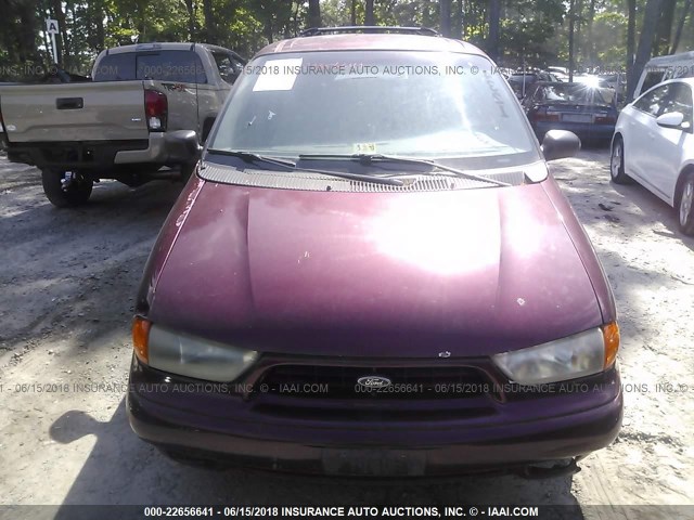 2FMZA5149WBC63710 - 1998 FORD WINDSTAR WAGON MAROON photo 6