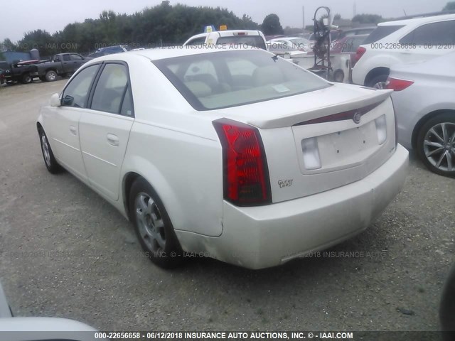 1G6DM577240169998 - 2004 CADILLAC CTS WHITE photo 3