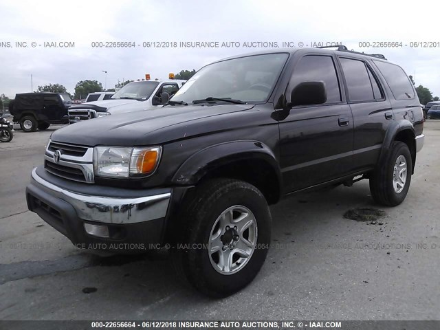 JT3HN86R120363116 - 2002 TOYOTA 4RUNNER SR5 BLACK photo 2