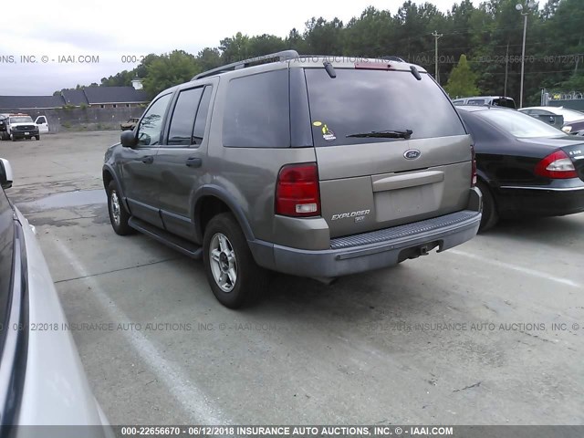 1FMZU63K43UA81881 - 2003 FORD EXPLORER XLT/XLT SPORT/NBX GRAY photo 3