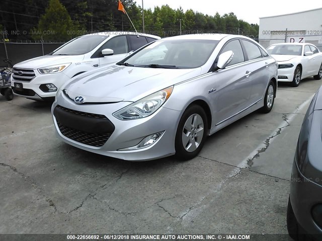 KMHEC4A47BA004562 - 2011 HYUNDAI SONATA HYBRID SILVER photo 2