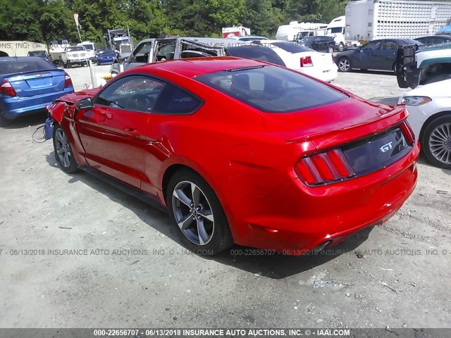 1FA6P8CF8G5243854 - 2016 FORD MUSTANG GT RED photo 3