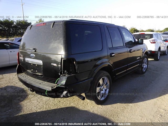 1FMFU205X8LA28285 - 2008 FORD EXPEDITION LIMITED BLACK photo 4