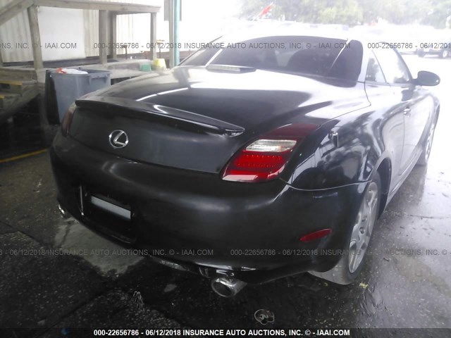 JTHFN48Y769001839 - 2006 LEXUS SC 430 BLACK photo 6