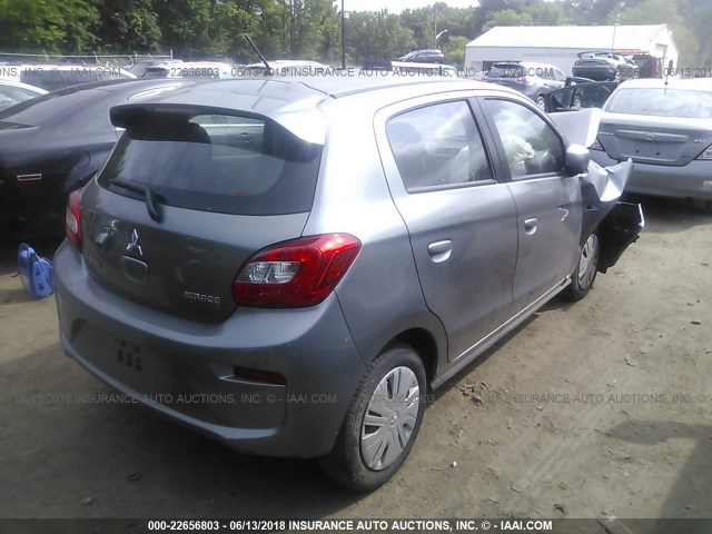 ML32A3HJ0JH004219 - 2018 MITSUBISHI MIRAGE ES GRAY photo 4