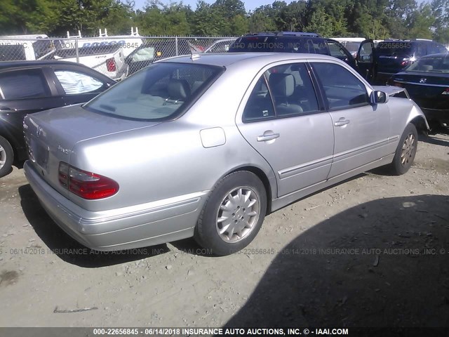 WDBJF82J22X068185 - 2002 MERCEDES-BENZ E 320 4MATIC SILVER photo 4