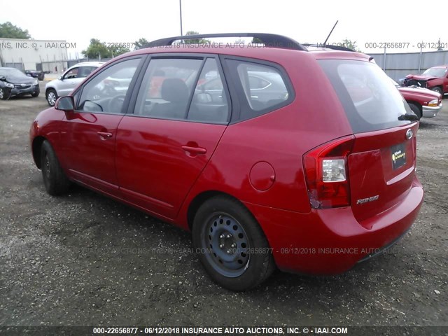 KNAFG529797275851 - 2009 KIA RONDO LX/EX RED photo 3