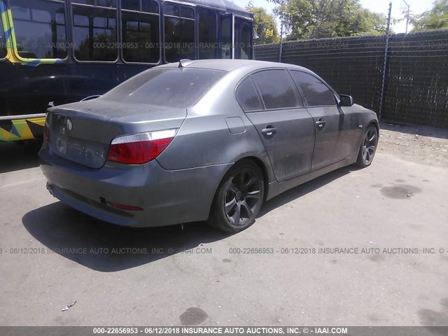 WBANB53566CP00436 - 2006 BMW 550 I GRAY photo 4