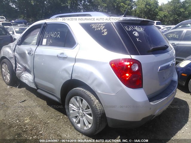 2GNALFEC0B1161402 - 2011 CHEVROLET EQUINOX LTZ SILVER photo 3