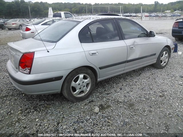 KMHDN46D55U971026 - 2005 HYUNDAI ELANTRA GLS/GT SILVER photo 4