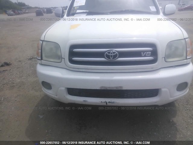 5TDZT38A51S033930 - 2001 TOYOTA SEQUOIA LIMITED WHITE photo 6