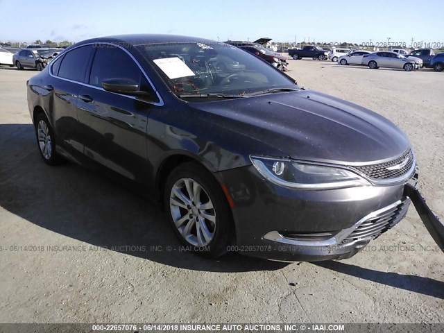 1C3CCCAB6FN730436 - 2015 CHRYSLER 200 LIMITED GRAY photo 1