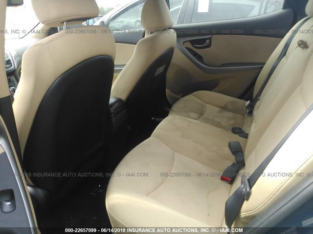 KMHDH4AE1DU867512 - 2013 HYUNDAI ELANTRA GLS/LIMITED BLUE photo 8