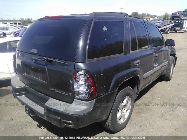 1GNDS13S732145700 - 2003 CHEVROLET TRAILBLAZER  BLACK photo 4