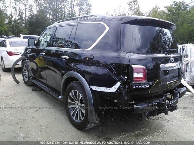 JN8AY2NDXJX002372 - 2018 NISSAN ARMADA SV/SL/PLATINUM BLACK photo 3