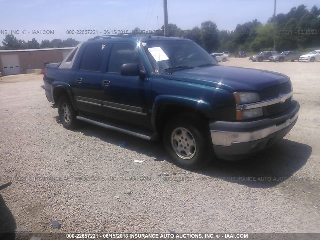 3GNEC12Z15G117868 - 2005 CHEVROLET AVALANCHE C1500 BLUE photo 1